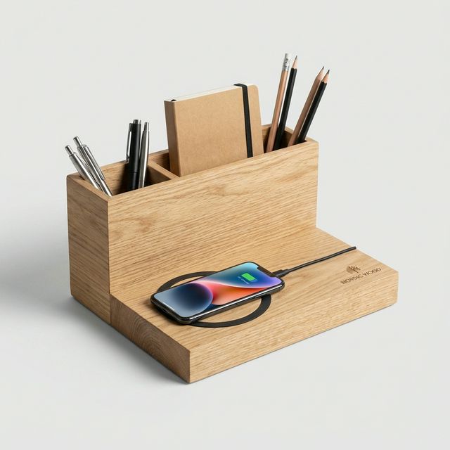 原木桌面收納組